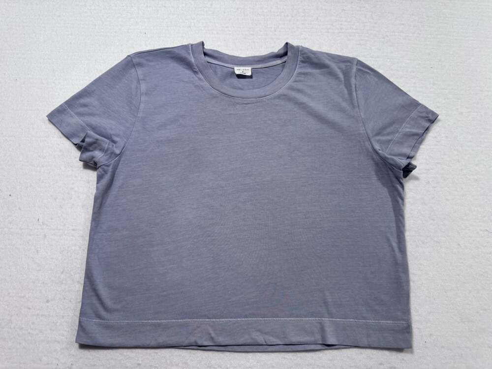 Wilfred Free Aritzia Boxy Crew Neck Short Sleeve T-Shirt Gray Blue Size M